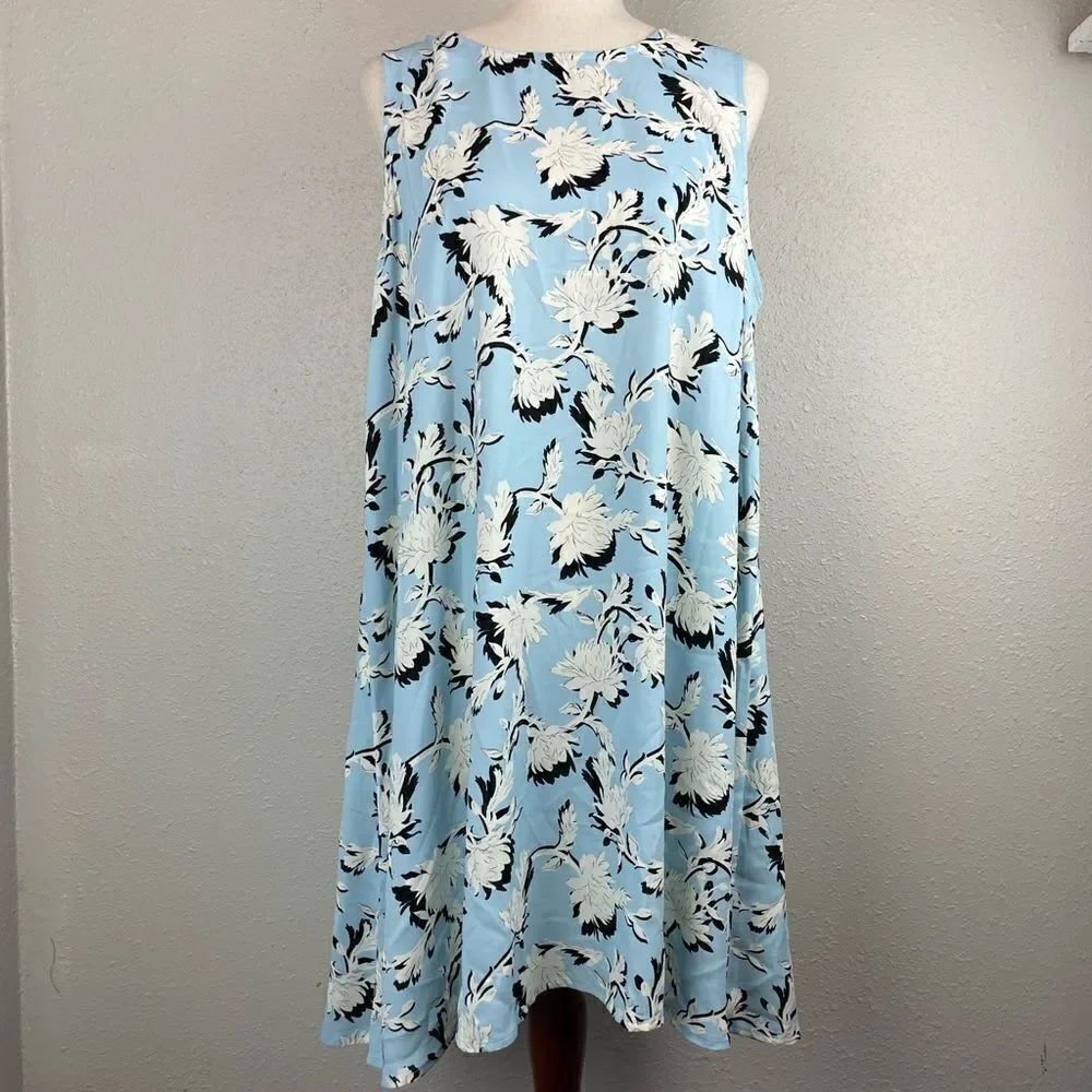 Halogen Sleeveless Floral Midi Dress Size XL EUC